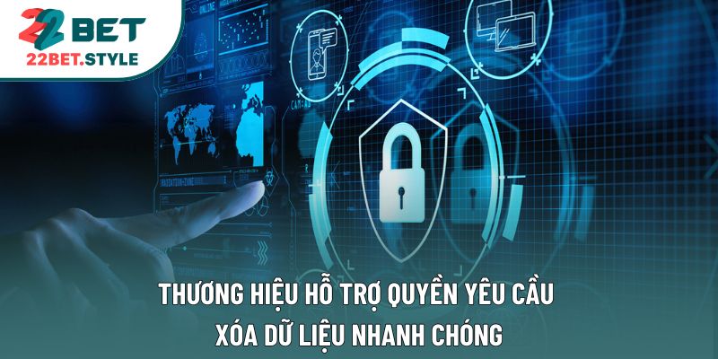 Thương hiệu hỗ trợ quyền yêu cầu xóa dữ liệu nhanh chóng